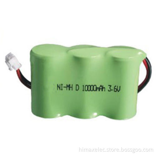 NiMH D-cell 3.6V 10Ah Battery Pack, OEM Batteries 1.2-48V